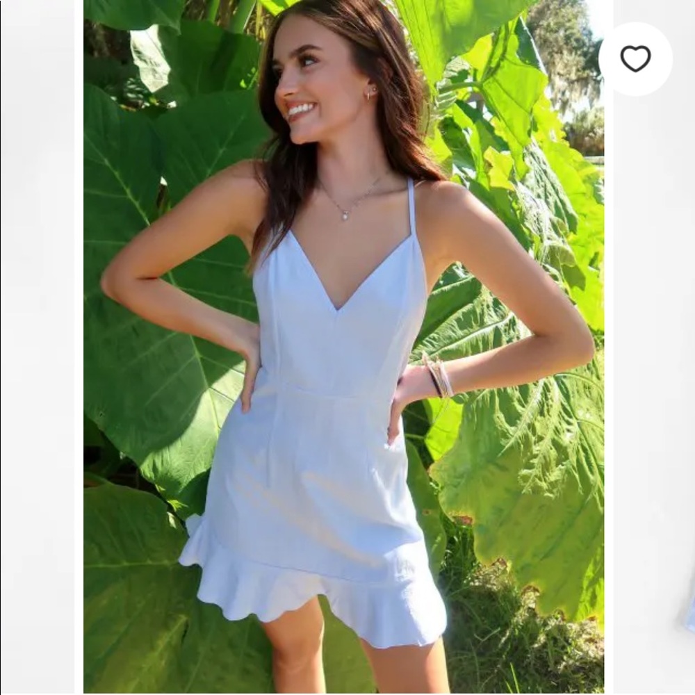 Zaful NWT Olivia Messler light blue cross cross mini cami dress
